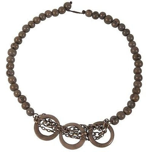 Circle Chain Choker in Gray Handmade and Fair Trade