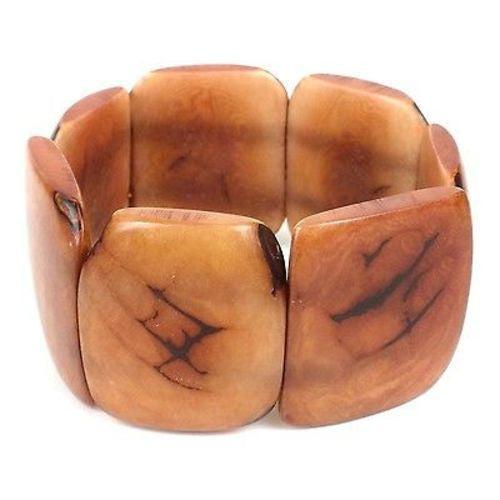 Polished Tagua Nut Bracelet in Nude Handmade and Fair Trade
