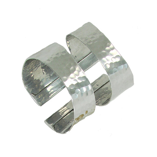 Hammered Swirl Cuff - Silver Handmade and Fair Trade