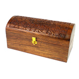 Handmade Carved Wood Chest - Flowers Design Handmade and Fair Trade