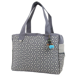 Flower of Life Retreat Bag Grey/Grey - Global Groove (B)