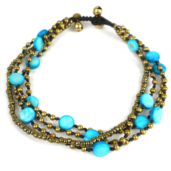 Many Moons Anklet - Turquoise - Global Groove (J)