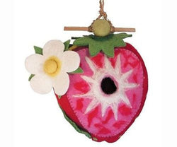 Felt Birdhouse - Strawberry Handmade and Fair Trade