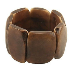 Polished Tagua Nut Bracelet in Chocolate Handmade and Fair Trade