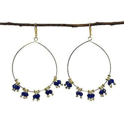 Delicate Droplet Earrings in Cobalt Handmade and Fair Trade