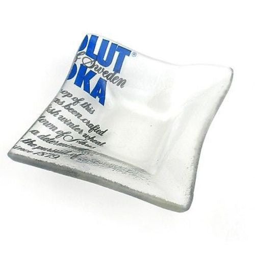 Recycled Small Dish - Printed Vodka Bottle Handmade and Fair Trade