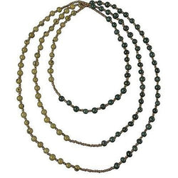 Colorblock Rope Necklace - Onyx and Olive Handmade and Fair Trade