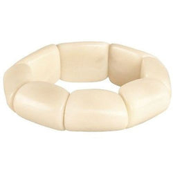 Riverbed Tagua Nut Bracelet in Cream Handmade and Fair Trade