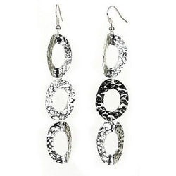 Large Silverplated Triple Oval Earrings Handmade and Fair Trade