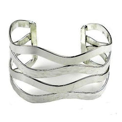 Mixed Media Silver Overlay Bracelet Handmade and Fair Trade