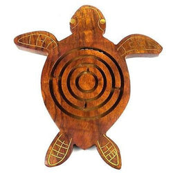 Handmade Wooden Sea Turtle Labyrinth Handmade and Fair Trade