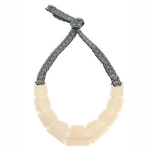 Tagua Trapezoid Necklace in Cream Handmade and Fair Trade