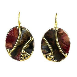 Earth's Mantle Brass and Copper Earrings Handmade and Fair Trade