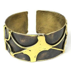 Handcrafted Brass Energy Cuff Handmade and Fair Trade