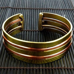 Copper and Brass Architecture Cuff Handmade and Fair Trade
