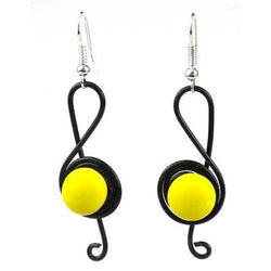Enameled Wire and Yellow Glass Bead 