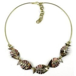 Fishbone Brass Necklace Handmade and Fair Trade