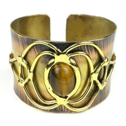Tiger Eye Bloom Cuff Handmade and Fair Trade