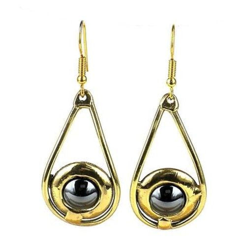 Shine On Hematite Earrings Handmade and Fair Trade