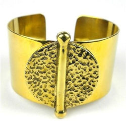 Bomb Casing Embossed Medallion Cuff Handmade and Fair Trade