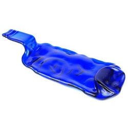 Recycled Blue Glass Bottle Tray Handmade and Fair Trade