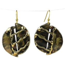 A River Runs Brass Earrings Handmade and Fair Trade