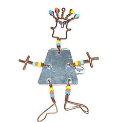 Dancing Girl Pin with Beads Handmade and Fair Trade