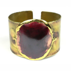 Copper Puddle Brass Cuff - Brass Images