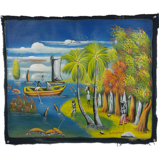 Haitian Acrylic Painting on Canvas Handmade and Fair Trade