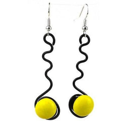 Enameled Wire and Yellow Glass Bead 