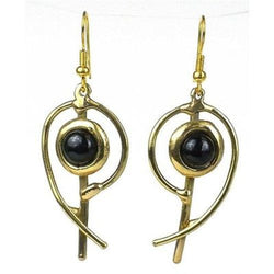 Handcrafted Onyx Note Earrings Handmade and Fair Trade