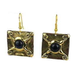 X Squared Onyx Earrings Handmade and Fair Trade