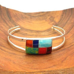 Rectangle Mosaic Stone Bracelet Handmade and Fair Trade