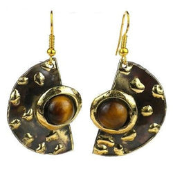 Make Your Mark Tiger's Eye Earrings Handmade and Fair Trade
