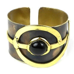 Handcrafted Onyx Note Cuff Handmade and Fair Trade