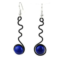 Enameled Wire and Blue Glass Bead 