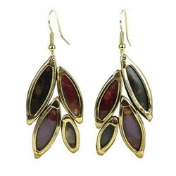 Leaves of Change Copper and Brass Earrings Handmade and Fair Trade