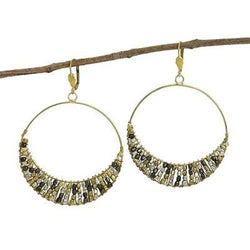 Ombre Cubist Hoop Earrings Handmade and Fair Trade