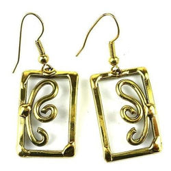 Open Scroll Work Earrings Handmade and Fair Trade